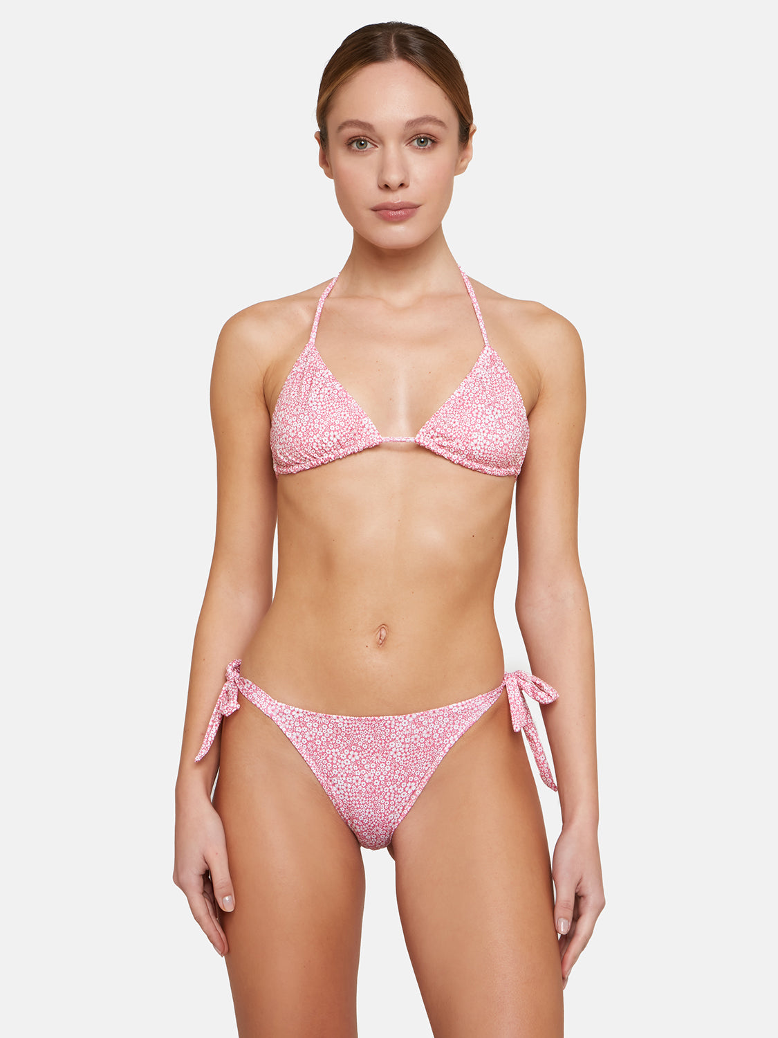 Liberty Blossom Pink Lycra Bikini Triangle