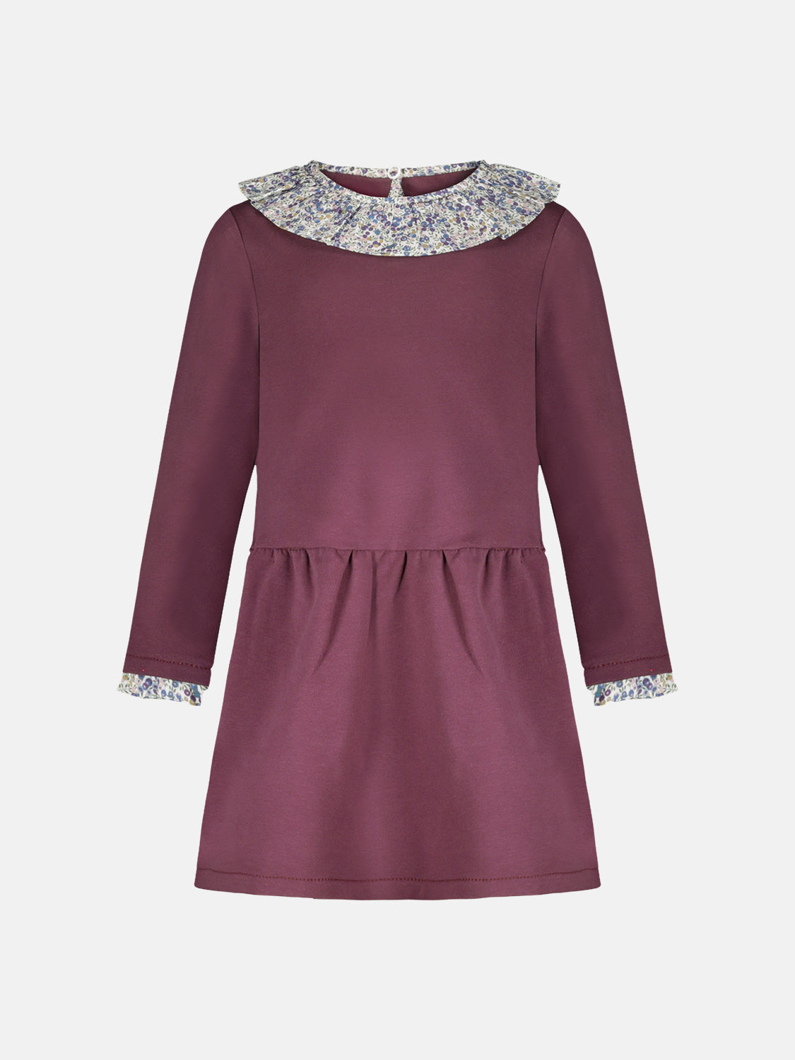 Sweatshirt Dress C/rouche Aubergine