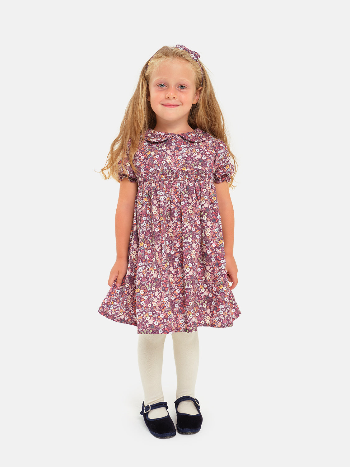 Bordeaux Flannel Smock Dress