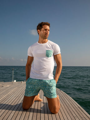 T-Shirt Uomo Cashmere Verde Acqua