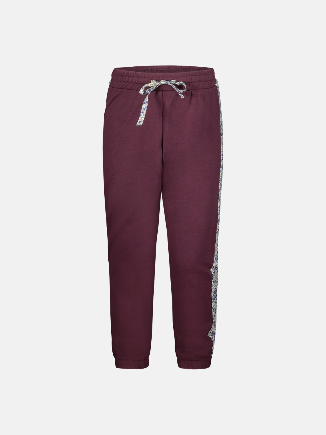 Pantalone Classico Felpa Aubergine