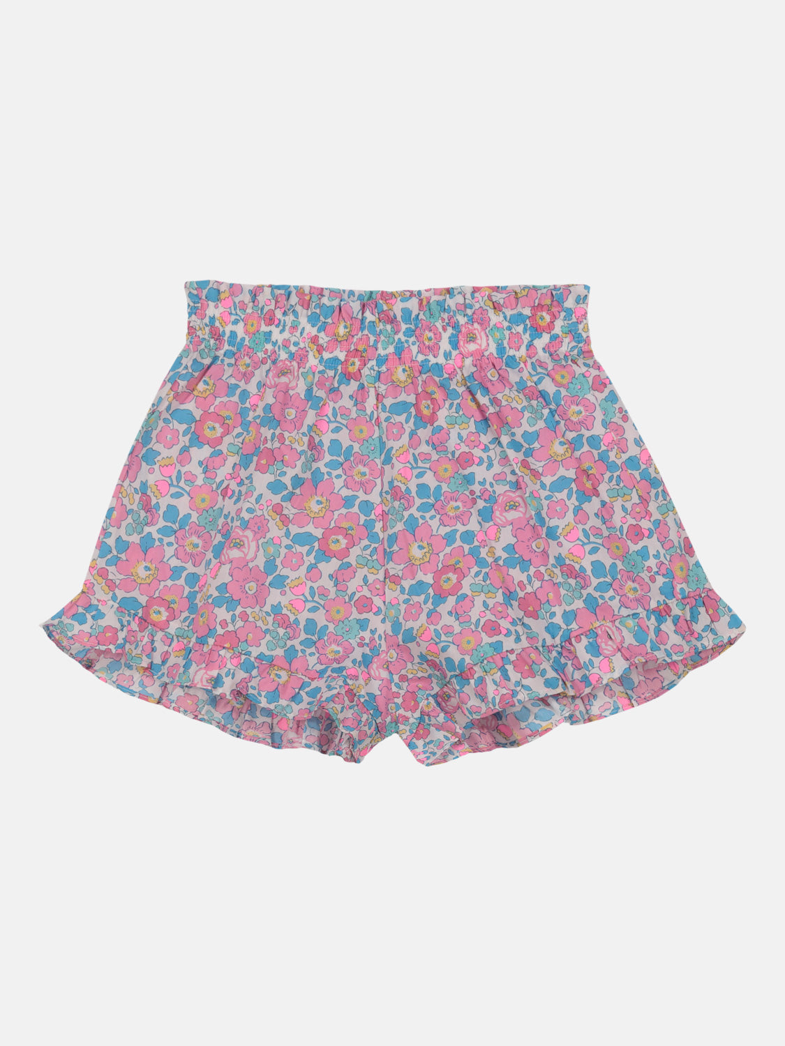 Shorts Farfalla Liberty Betsy Fluo Rosa Azzurro