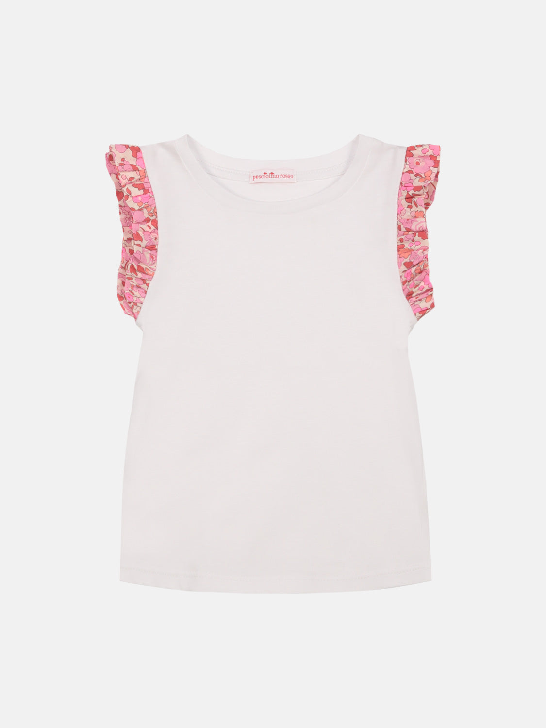 T-shirt Manica rouche Liberty Betsy Fluo Fuxia