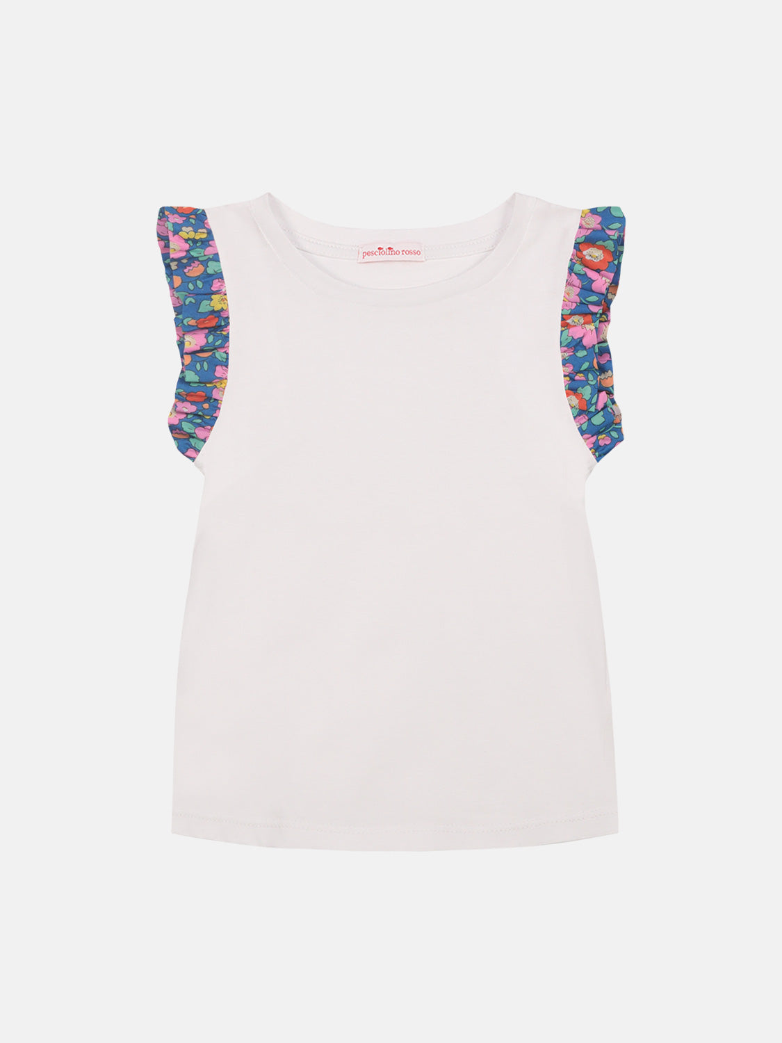 T-shirt Manica rouche Liberty Betsy Mix Blu