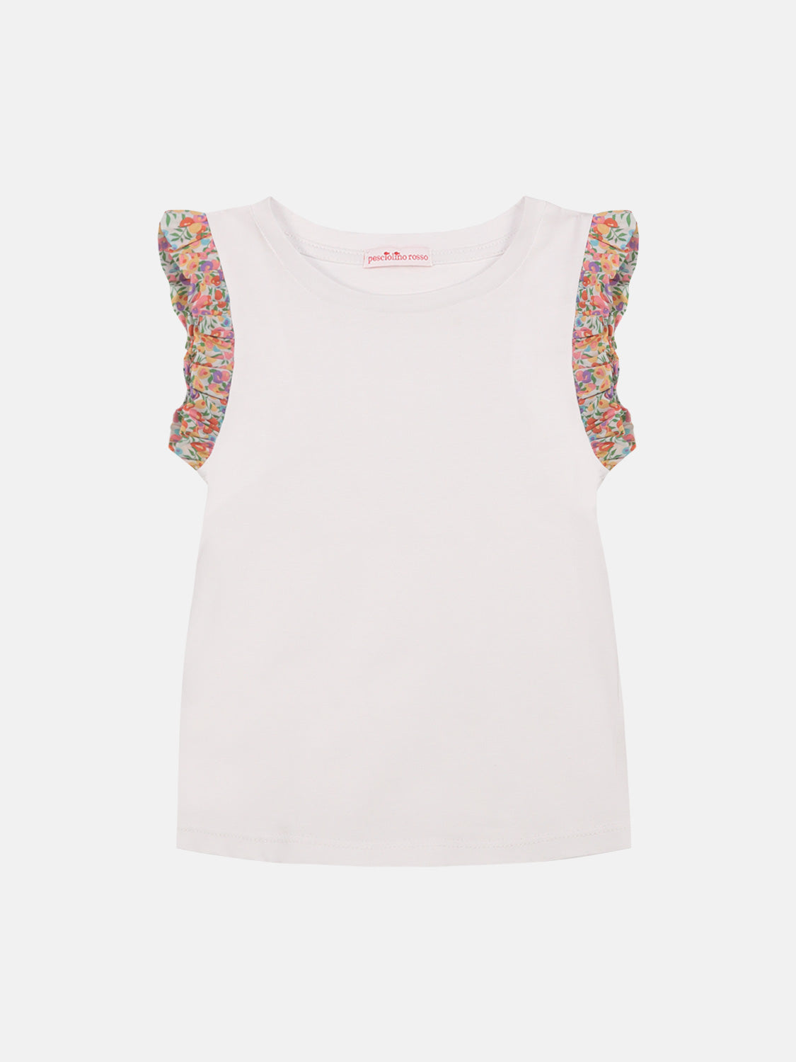 T-shirt Manica rouche Liberty Wiltshire Arancio