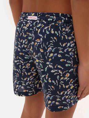 Blue fish shorts