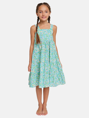 Girl's Dress Flounces Liberty Whiltshire Green